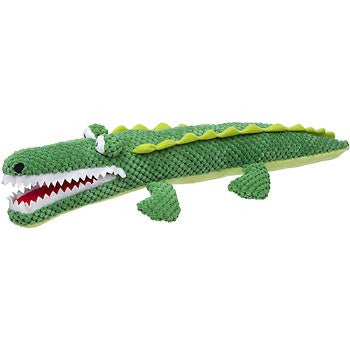 Nubby Green Plush Alligator Dog Toy